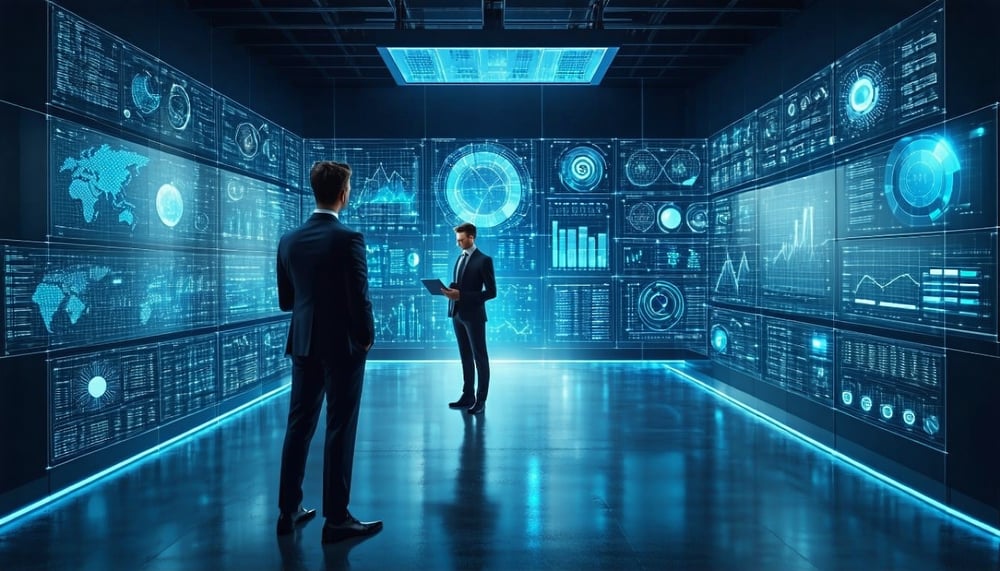 Illustration moderner KI-Technologien im Unternehmenseinsatz